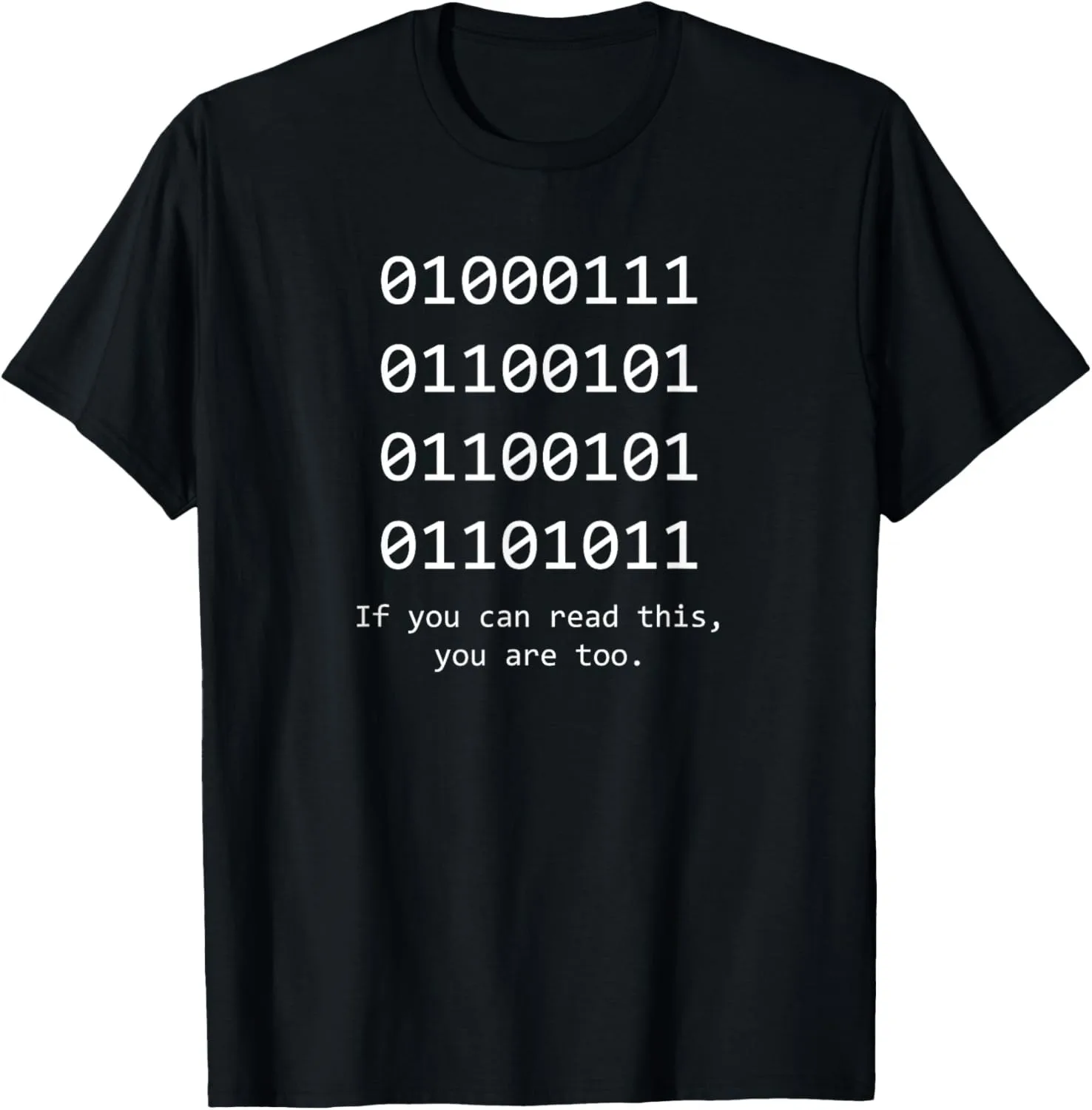 Funny Computer Binary Code Programmer Developer Geek Gift T-Shirt Personalized Clothing Men and Women Short Sleeves Summer Tops