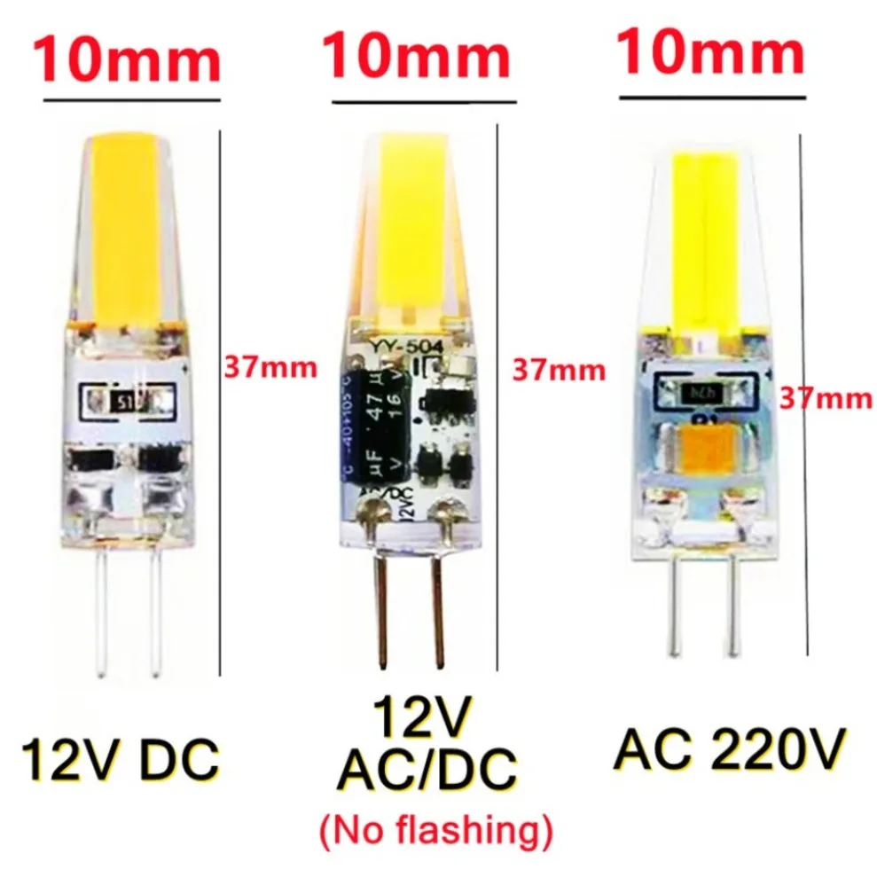 10/5 pcs COB LED G4 6W Light Bulb AC 12V 220V LED Lamp Spotlight Chandelier Lighting Replace 30W 60W Halogen Lamps Consignment