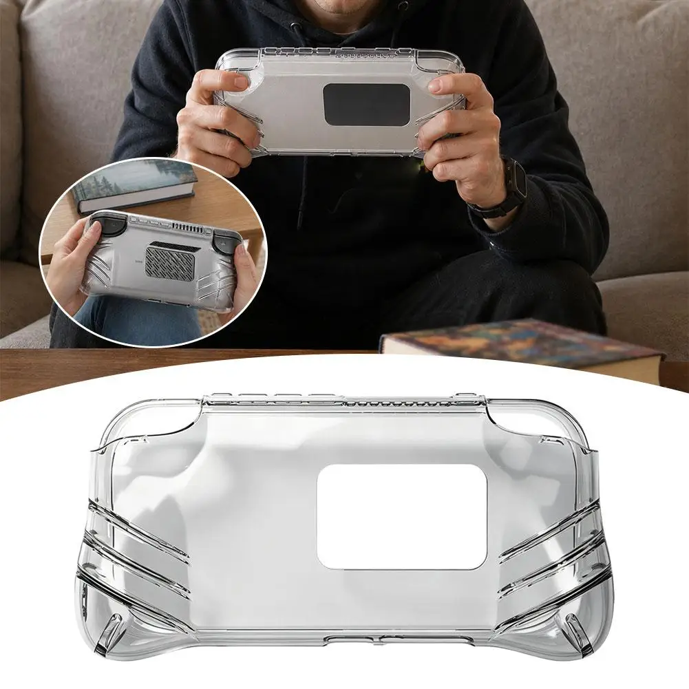 For Retroid Pocket Nova TPU Protective Case Clear Case Transparent Soft Anti-Scratch Grip Shell for Handheld Console, Gaming