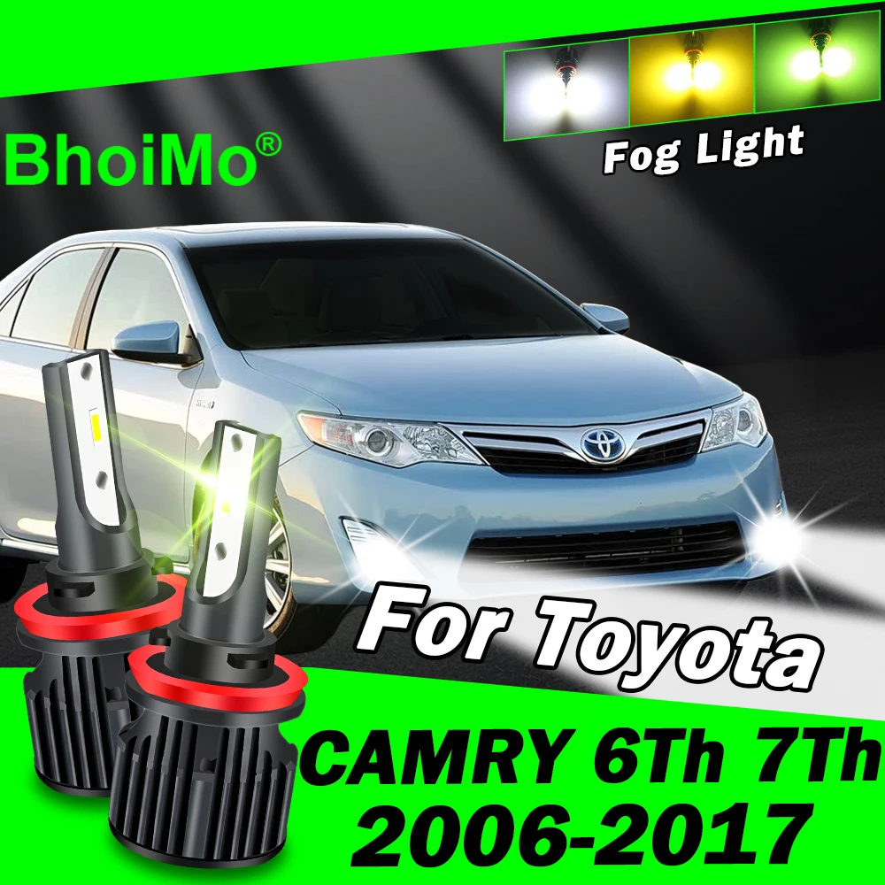 

BhoiMo Front Fog Light Lamp For Toyota CAMRY 6Th 7Th 2006 2017 Led Bulb 2007 2008 2009 2010 2011 2012 2013 2014 2015 2016