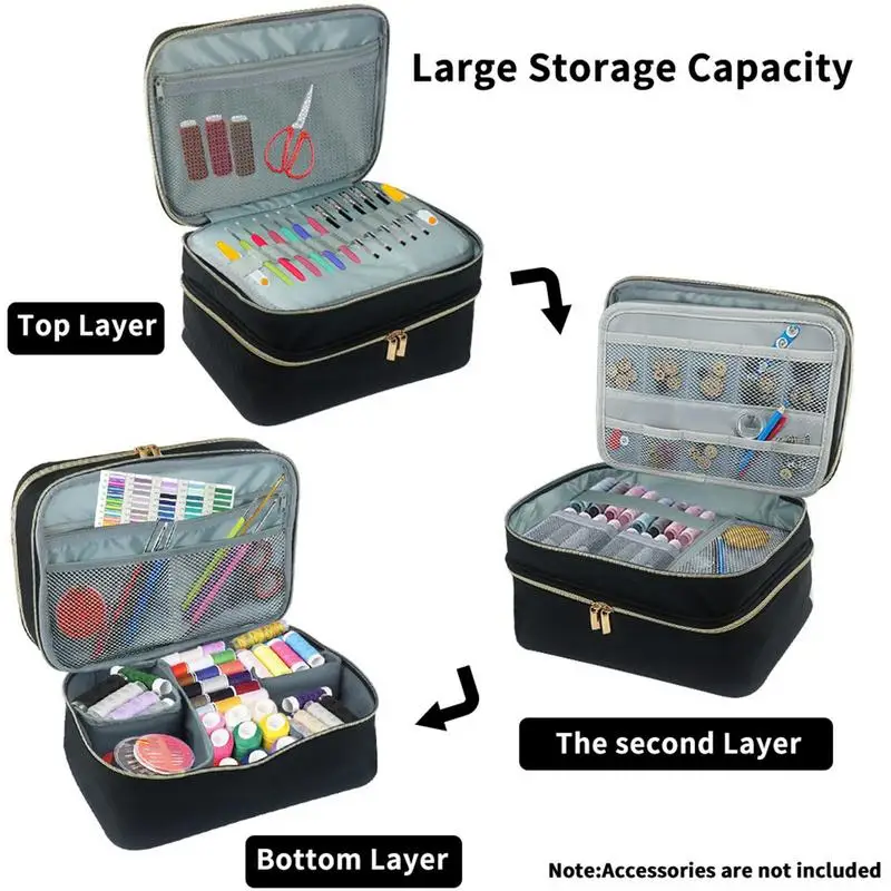 Sewing Storage Organizer Sewing Tools Organizer And Storage Sewing Accessories Storage Box For Thread Needles Pins Buttons Bag