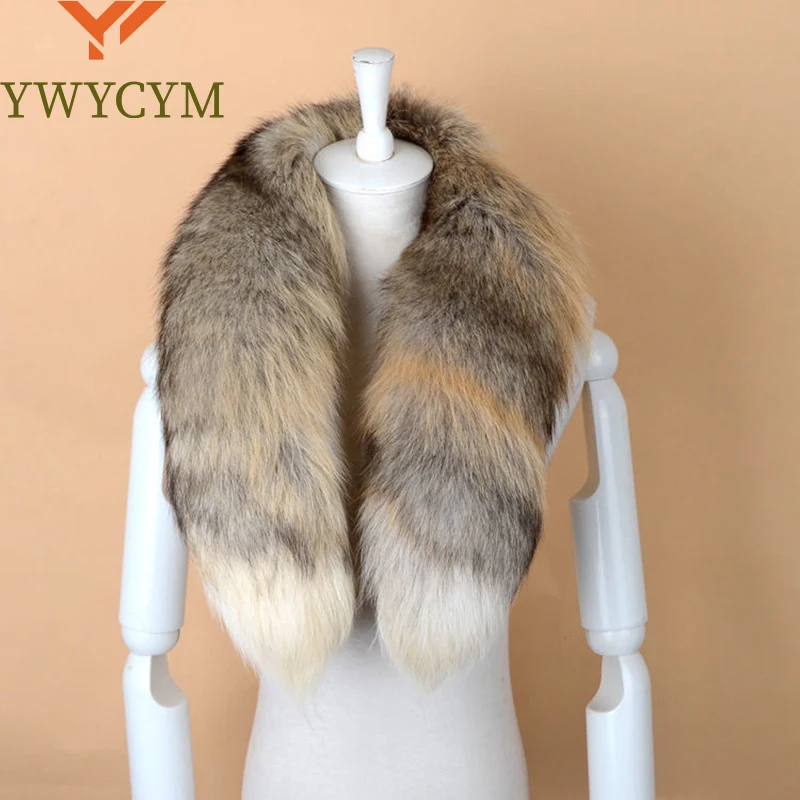 Genuine natural fox fur scarf furry classic Drawstring fox tail Winter Women Men Natural Fur Collar Neck Warmer fur collar 90 cm