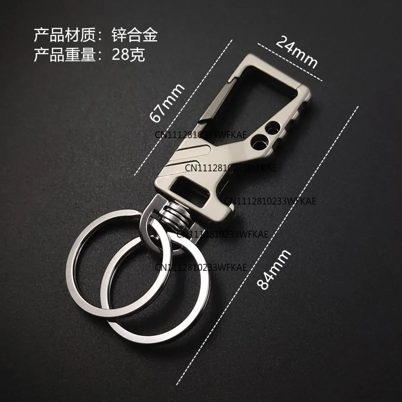 2PCS with bottle opener, car keychain, multi-functional pendant, unisex couple models, gift keychain, key waist hanging.