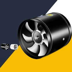 4''6''7'' Pipe Exhaust Fan Air Ventilator Metal Pipe Ventilation Exhaust Fan Mini Extractor Bathroom Toilet Wall Fan Duct Fan