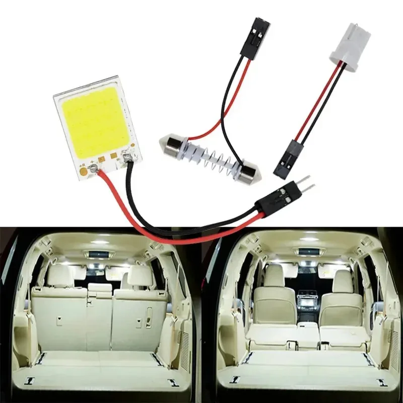 1-3Pcs T10 W5w Cob 18SMD 24SMD 36SMD 48SMD Car Led Clearance License Panel Lamp Auto Interior Reading Bulb Trunk Festoon Light