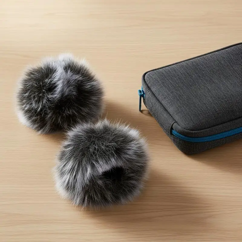 2/4/10PCS Universal Lavalier Microphone Furry Windscreen Fur Windshield Wind Muff Soft