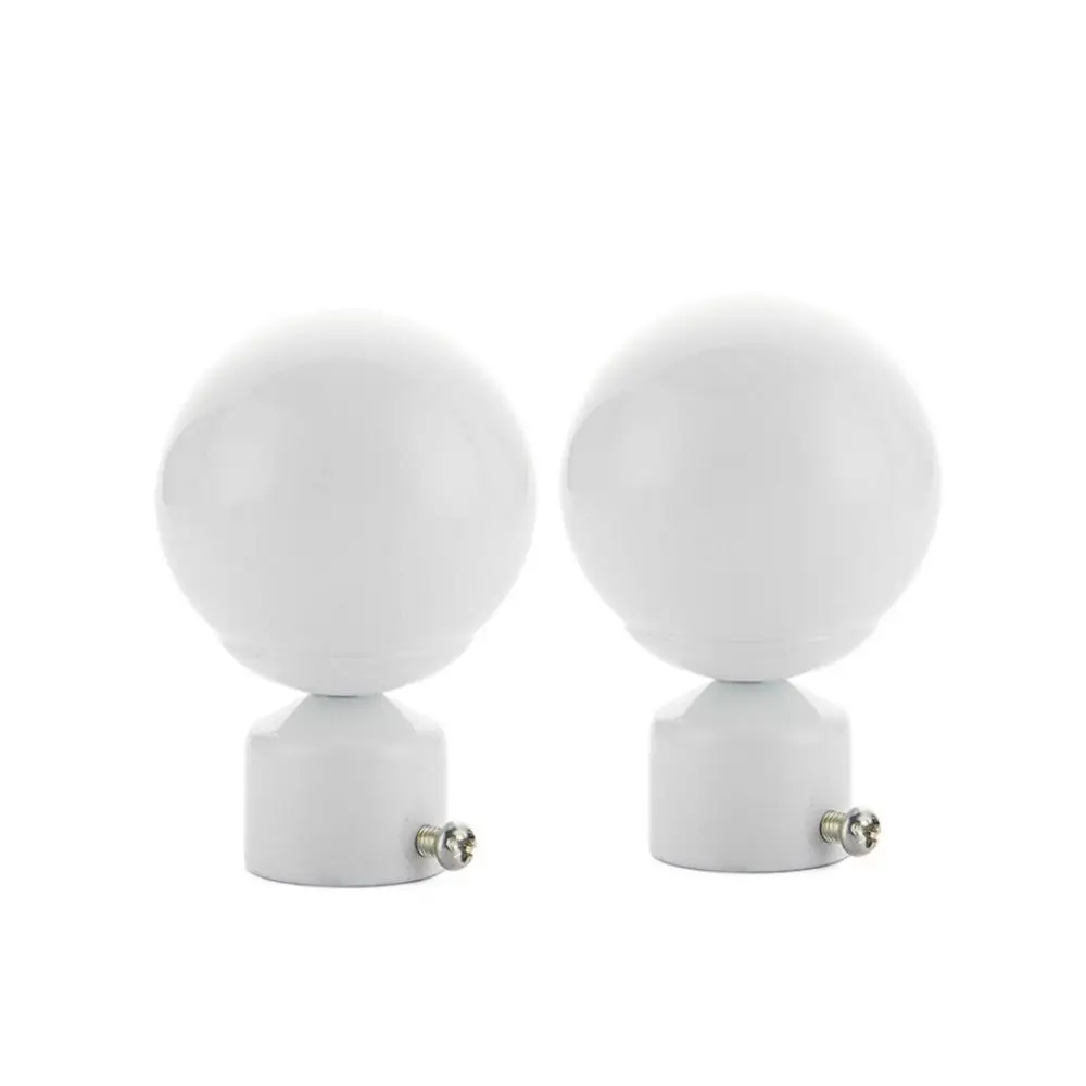 2pcs Durable Household Hollow Out Round Curtain Rods Head Curtain Accessories Curtain Rods Ends Caps Roman Rod Head