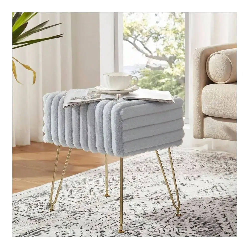 

makeup vanity chair bedroom furniture stool chairStool Chair, Foot Stools Ottoman, Faux Fur Step Stools, Vanity Stool Makeup, Ma