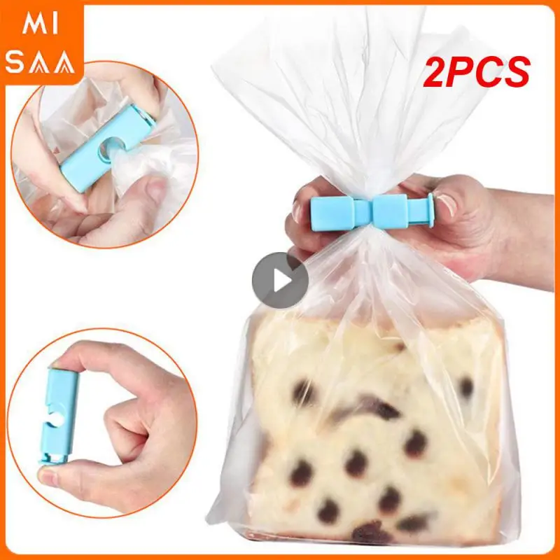 2PCS Seal Insurance Durable Small Portable Home Furnishing Food Bag Moisture-proof Security Strong Kitchen Bread Practical