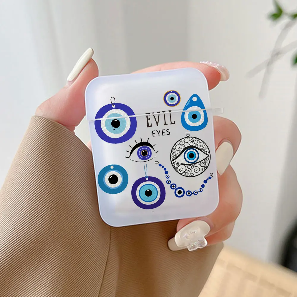 Lucky Eye Blue Evil Eye Print Kopfhörer hülle für Airpods 3 2 1 kabellose Kopfhörer schutzhülle für Air Pods Pro 2 Zubehör