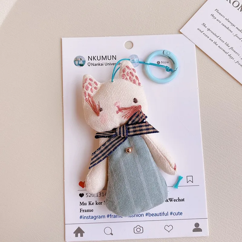 Women's Pendant Giraffe Little Rabbit Car Keychain Pendant Cute Simple Kawaii Cartoon Bag Pendant For Girls Gifts Funny Pendant