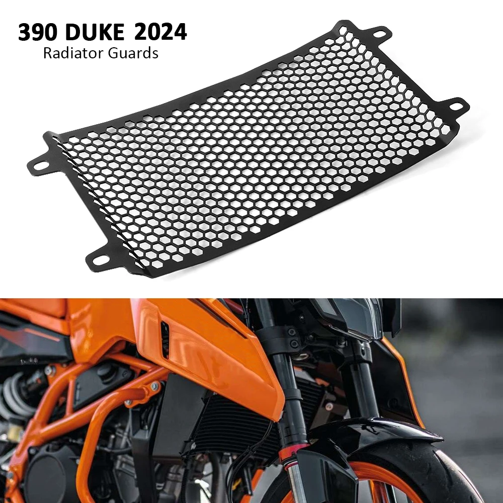 

New Motorcycle Black Radiator Guard Protection Grille Grill Cover For 390 Duke 390Duke 390DUKE 390 DUKE 2024