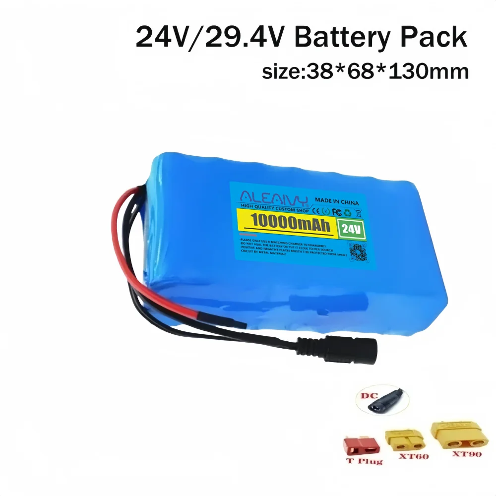 

24V 10Ah 7S2P 18650 Li-ion Replacement Battery with BMS 29.4V 10000mAh for Electric Motorcycle Scooter Self Balancing Scooter