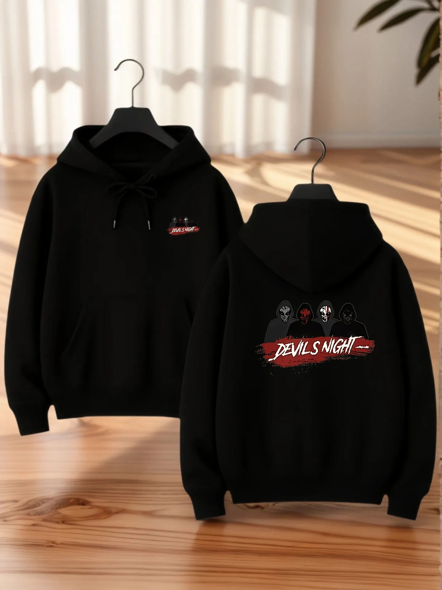 

Cleveland Graphic Print Essential Hoodie, Streetwear Style, Soft Fabric, Casual Everyday Wear, For Young Men