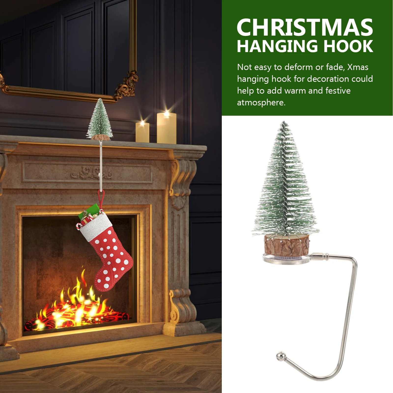 

Christmas Hook Decorations Ornament Hanger Decorative Hangers Hooks Small Bauble Reusable Mteal Tree