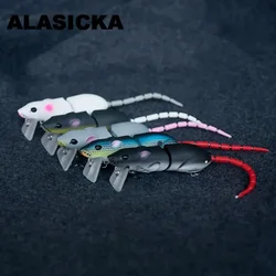 Alaalaa 15.5g/15.5cm çok bölüm fare cazibesi Topwater sıçan Wakebait sıçan Minnow cazibesi wofishing balıkçılık cazibesi bas Lures