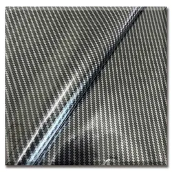 20M Long And 50CM Wide Opaque Silver Carbon Fiber Water Transfer Film On Black Background Hydrographics