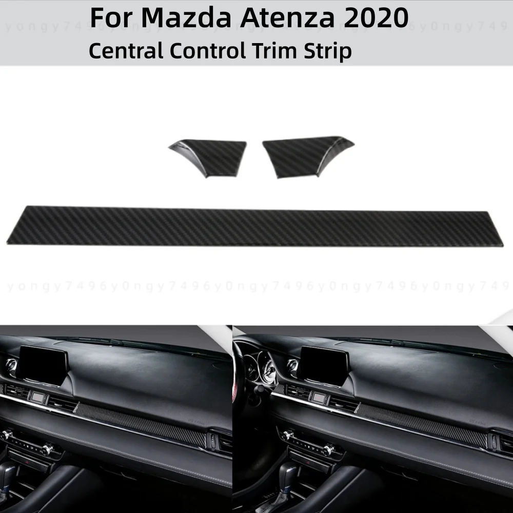 

Cars Modification Decoration Accessories Central Control Trim Strip Carbon For Mazda Atenza 2020 Car Stickers ABS Plastic