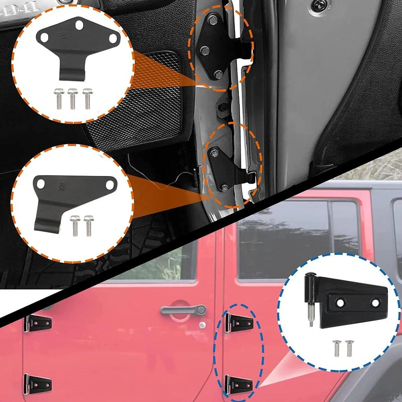 

Body Door Hinge Kit 55395386AC for Jeep Wrangler JK Rubicon 2007-2018