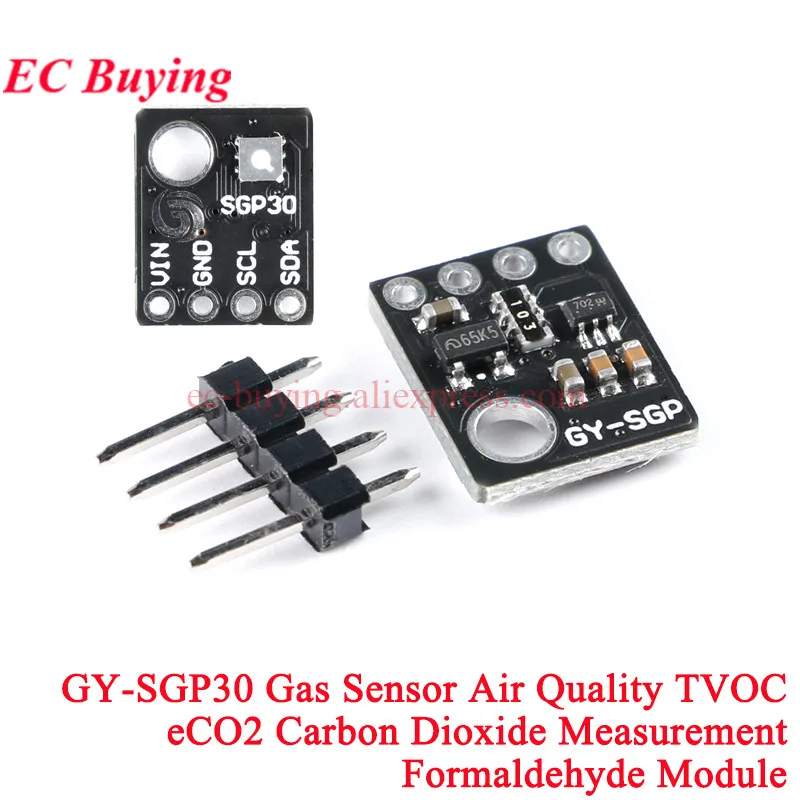 EC Buying 1-2 Stück GY-SGP30 SGP40 SGP41 MICS-6814 CCS811 TGS2600 BME680 Kohlendioxid-Gassensor Luftqualität CO2 CO NO2 NH3 TVOC eCO2 Erkennen 7