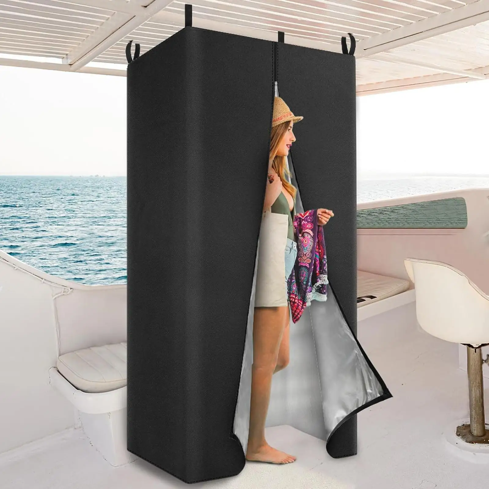 Tragbares Privatsphäre-Duschzelt Outdoor Wasserdichter Umkleideraum für Camping Wandern Strand Toilette Dusche Badezimmer Reisen
