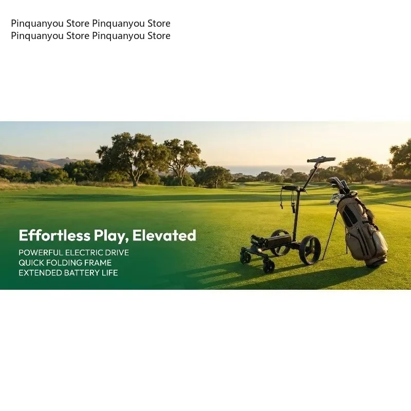 Smart Remote Control G1 Foldable Golf Bag Cart - Electric Boost, Long Battery Life, Lightweight Golf Caddie Trolley