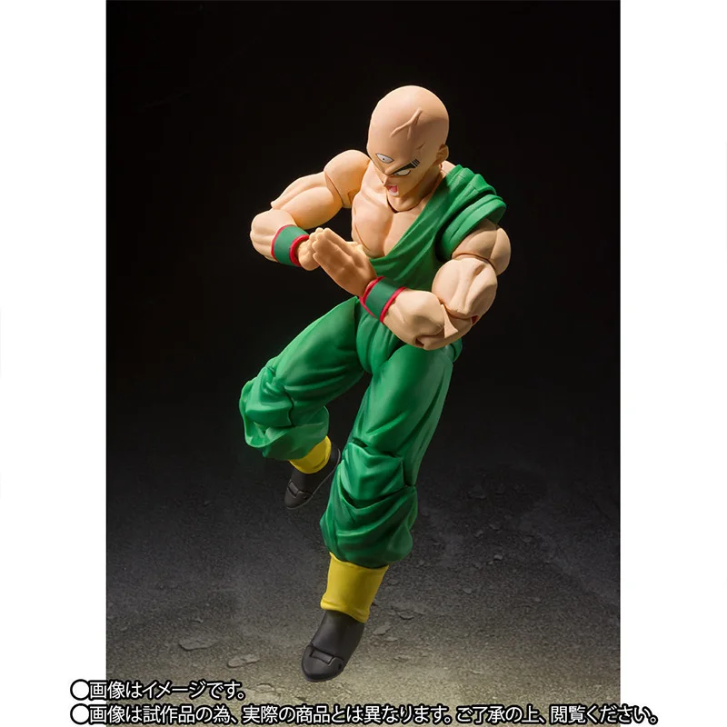 Bandai Original S.H.Figuarts SHF Dragon Ball Tenshinhan Chaoz Anime Action Figure Finished Model Kit Toy Gift for Children Kids