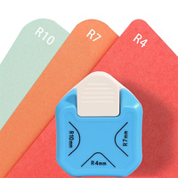3 in 1, R 4/7/10 mm Corner Punch, Corner Rounder, Made of Metal and Plastic, for Crafts with Paper, Cards Design and Scrapbookin