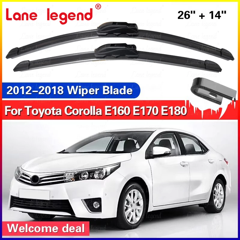 

Для Toyota Corolla E160 E170 E180 2012-2018 2013 2014 2015 2016 стеклоочиститель передние щетки стеклоочистителя лобовое стекло 26 "+ 14"