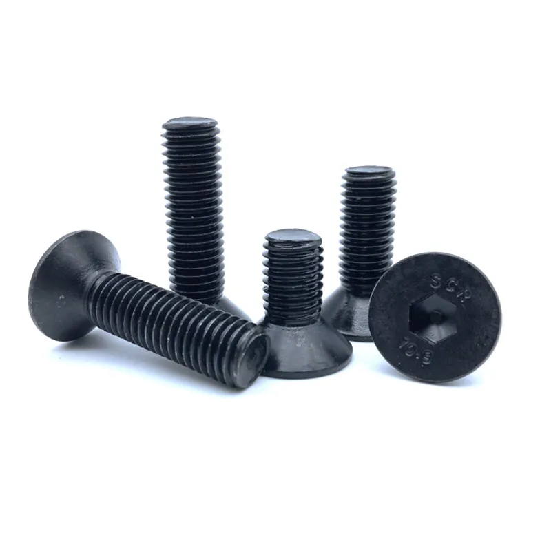 5-50pcs M2 M2.5 M3 M4 M5 M6 M8 304 A2 Stainless Steel Black grade 10.9 Hexagon Hex Socket Head Flat Countersunk Allen Bolt Screw