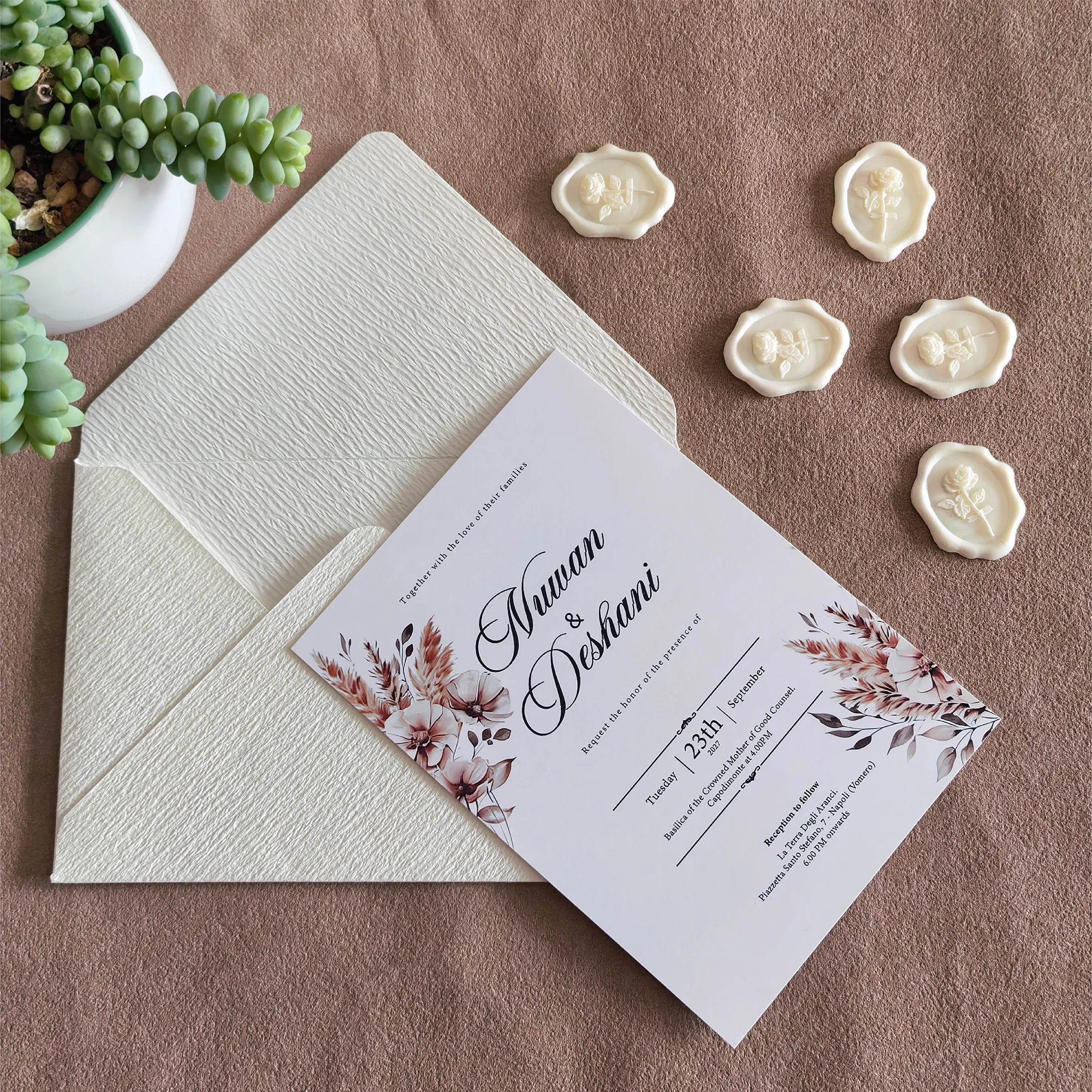Custom made Wedding Invitation Set Personalized Business Wedding Birthday Invitation Card Customization With Envelope Wax Seal