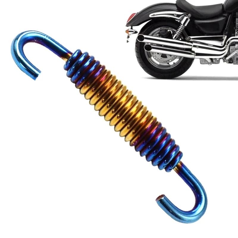 Exhaust Pipe Springs Titanium Silencers Colored Exhaust Pipe Connector Double Hooks Motorcycle Spring