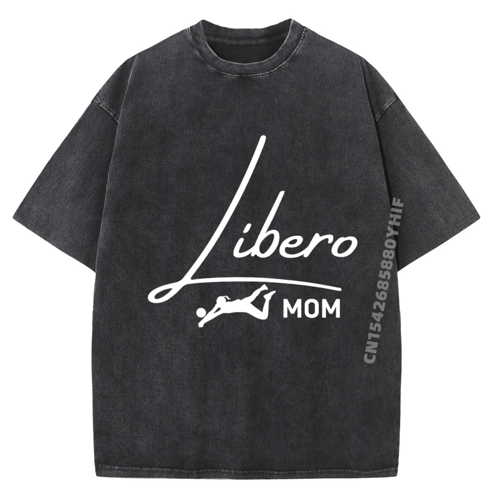 

Fresh Volleyball Teesfun Volleyball Libero Mom Luxury T Shirt Men High Quality Tshirts Men Harajuku Washed Shirt