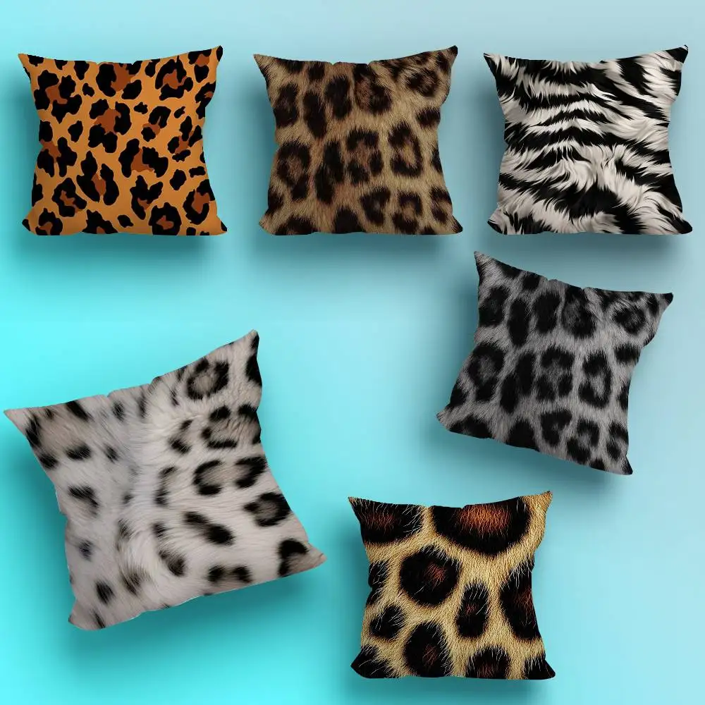 

Art leopard p-printS pillow cover living room sofa cushion cover bedroom room bed pillow cover home decoration