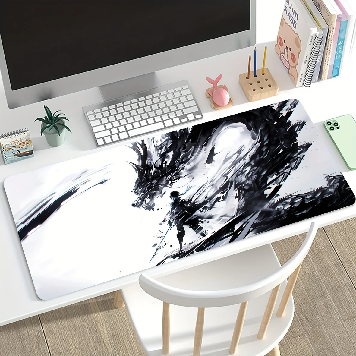 Ink-Style Anime Gaming Mouse Pad Non-Slip Rubber Desk Mat for Office and Writing Mouse Pad Desk pad MousePad For Computer gamer