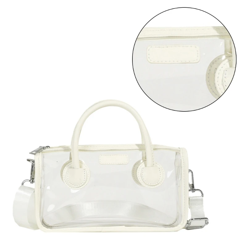 Bolso playa PVC transparente, bolso hombro, práctico bolso cruzado, bolso playa