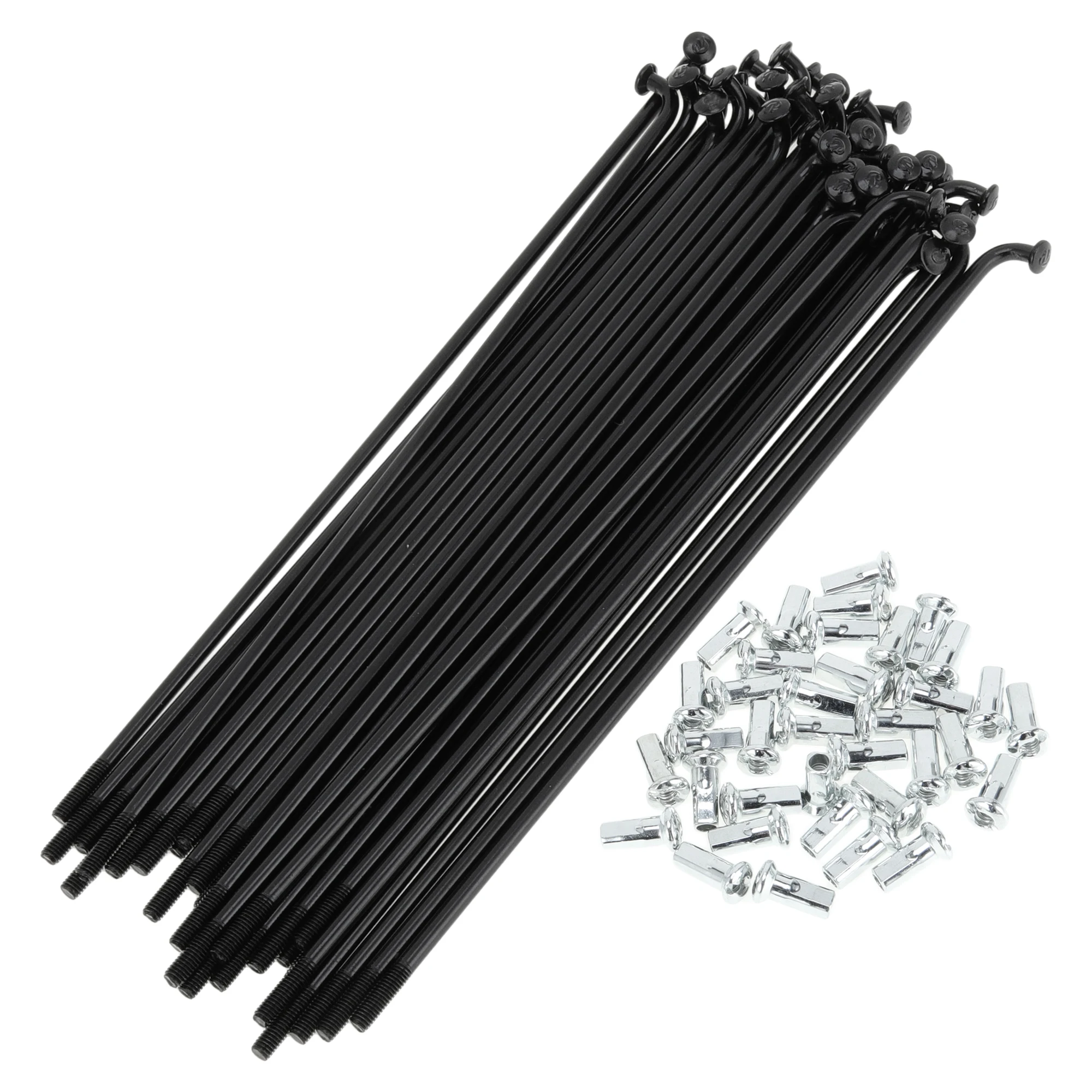 X Autohaux Fahrradspeichen-Set, 12 G, 148 mm, 154 mm, 163 mm, 173 mm-305 mm Länge, Fahrrad-Radspeichen mit Nippeln, Kohlenstoffstahl, Schwarz, 36 Stück – Detail 10