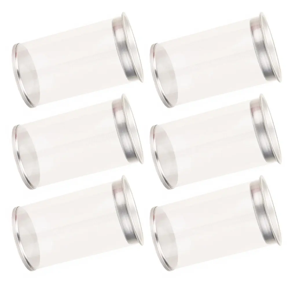 6Pcs Makeup Sponge Box Cylinder Design Portable Moisture Proof Travel Sponge Storage Case Storage Case