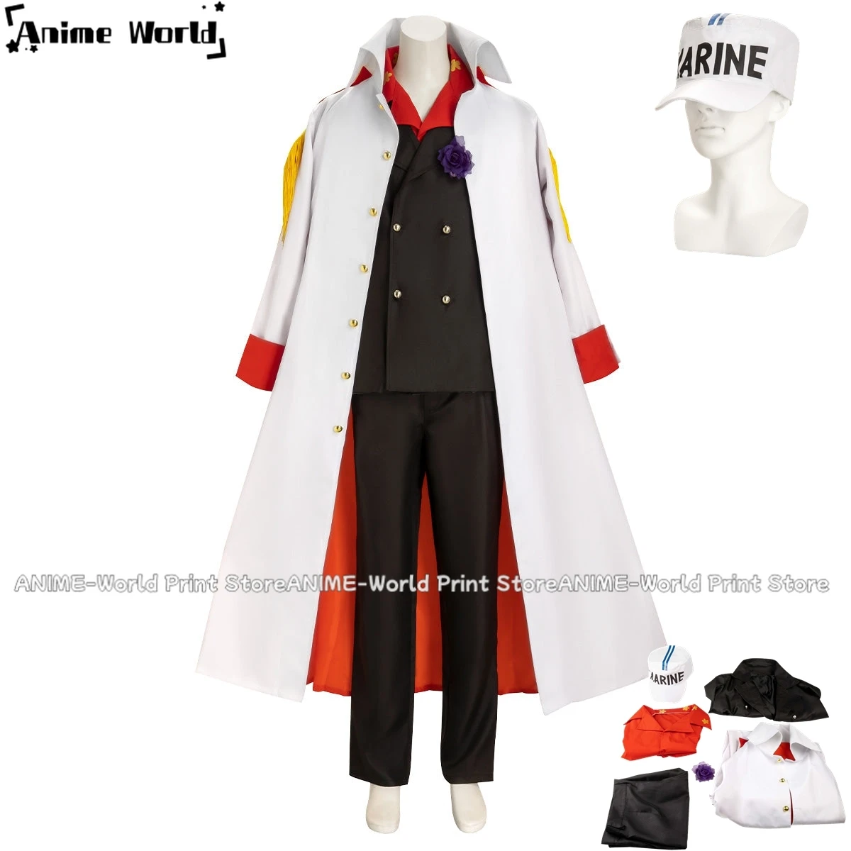 《Custom Size》Anime Red Film Sakazuki Cosplay Costume Party Christmas Halloween Custom Made Any Size