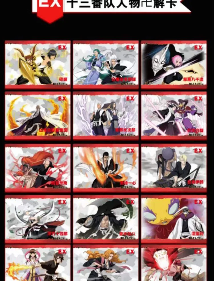 New Bleach Card Booster Box Anime Figures Kurosaki Ichigo Xg Zr Board Tcg Trading Card Games Cartas For Child Kids Toys Gift