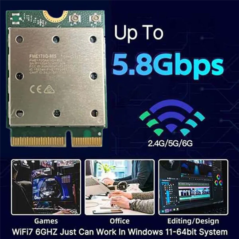【Superdeals】Upgrad Tri Band FME-865 การ์ด Wifi ไร้สายบลูทูธ 5.4 2.4G/5G/6Ghz อะแดปเตอร์เครือข่ายไร้สายพร้อมเสาอากาศสําหรับ Win1