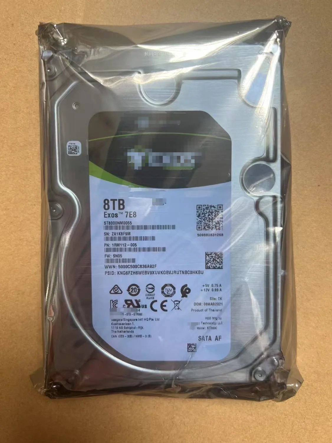 2pcsCustomized High Quality New 8Tb Hard Drive Sata 6Gb/S 3.5" Hdd St8000Nm0055 Enterprise Level Hard Disk