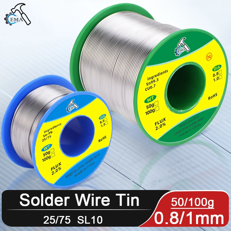 50-100G Low Temperature Easy Melt Solder Wire Metal Copper Iron Tin Alloy Welding Wires Soldering Cored Rods Bar Repairing Tools