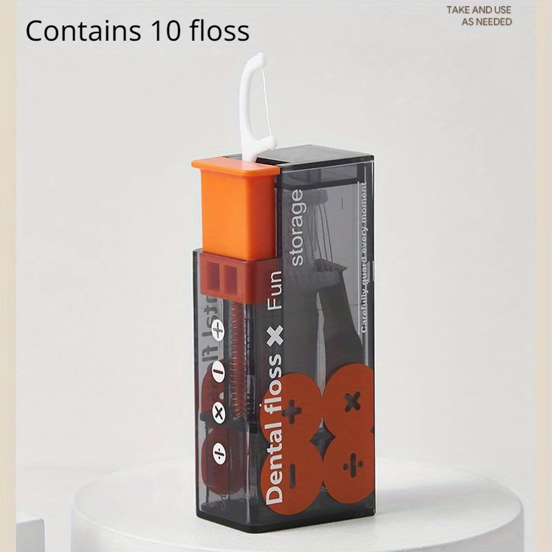 Portable Automatic Dental Floss Dispenser with Refill