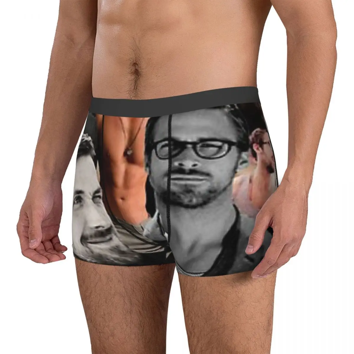 Boxer Unterhose Shorts Ryan Gosling Collage Höschen männliche bequeme Unterwäsche für Homme Mann Freund Geschenk