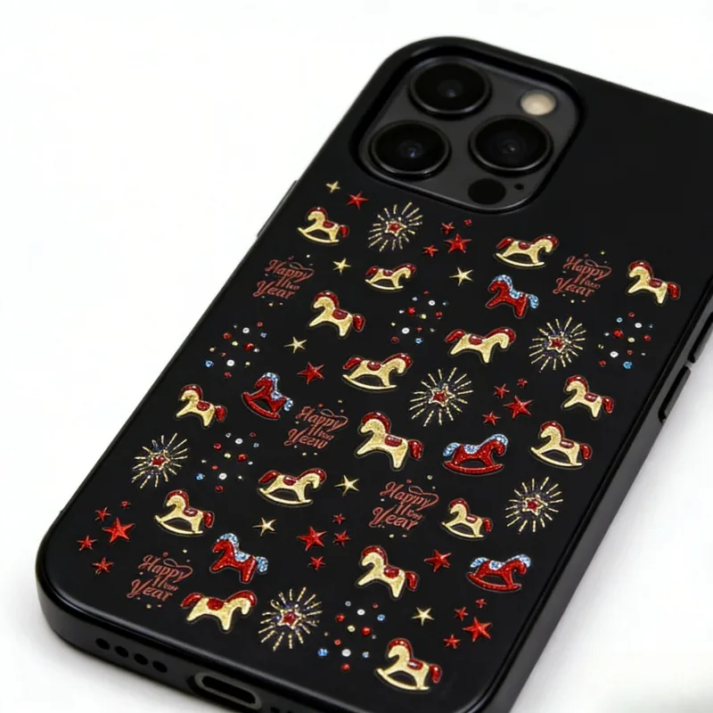 Glitter Shaking Star Heart Pony Stickers DIY Scrapbooking Phone Case Electronic Device Decoration Mobile Phone Case Diy Crafts