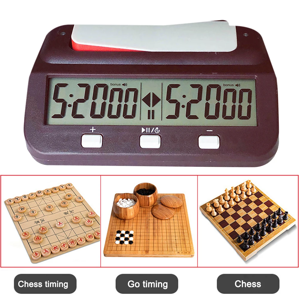 

Board Game Clock Professional Stopwatch Board Clock Plastic Battery Powered Multifunctional Lightweight for Family Personal Use