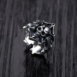Bully Ghost Skull Ring Men's Gothic Pirate Men's Rings Hip Hop Punk Street Party Vintage Niche Rings Jewelry Gifts Accessories