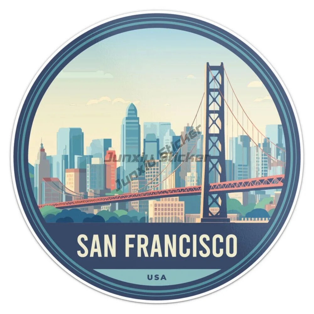 

США Сан-Франциско-Сити-наклейка на бампер автомобиля виниловая наклейка забавные украшения аксессуары для ноутбука