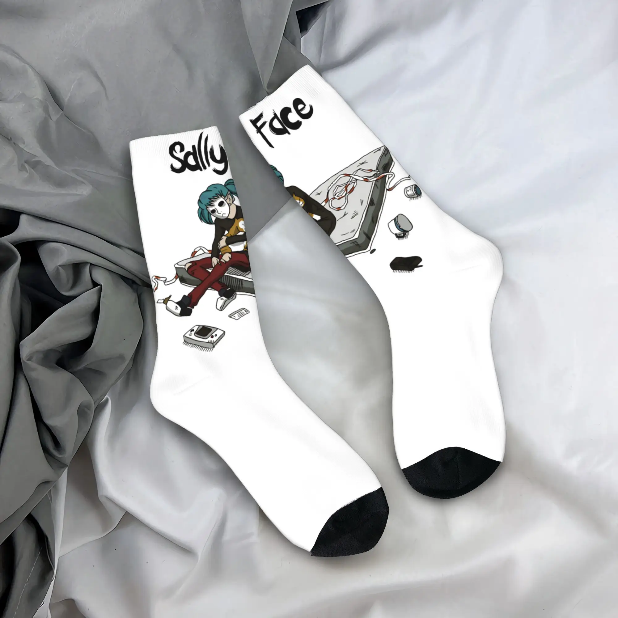 

Adults Men Socks Sally Face Game Stockings Autumn Gothic Soft Breathable Socks Pattern Skateboard Anti Skid Socks